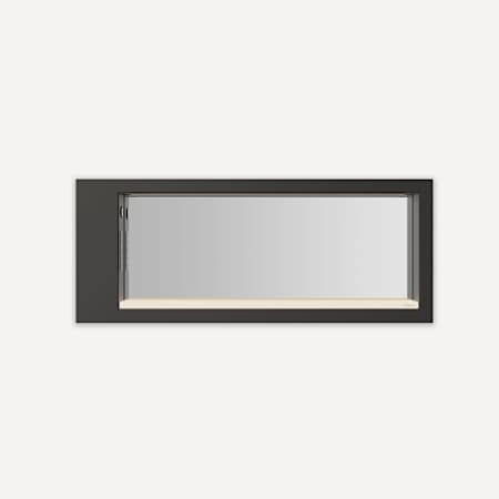 Robern 23-1/4" x 9-3/8" Lighted Framed Medicine Cabinet Matte Black